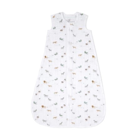 Aden + anais Organic Cotton Muslin Light Sleeping Bag 1.0 Tog Safari Dreams.