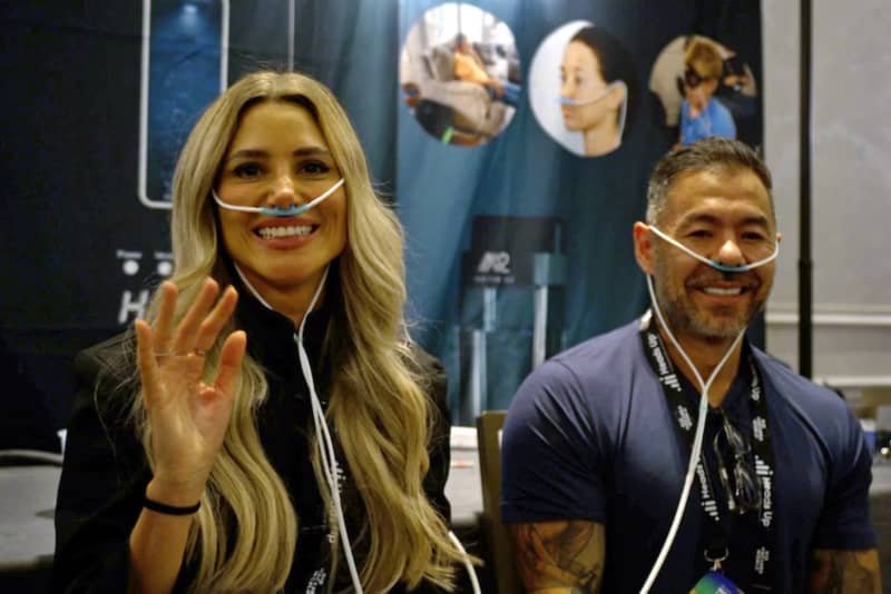 Some biohackers like to wear nasal cannulas filled with supplements.