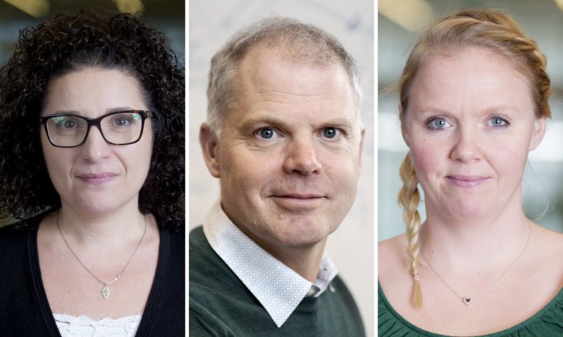 Triple portrait of Valentina Tremaroli, Fredrik Bäckhed and Lisa Olsson
