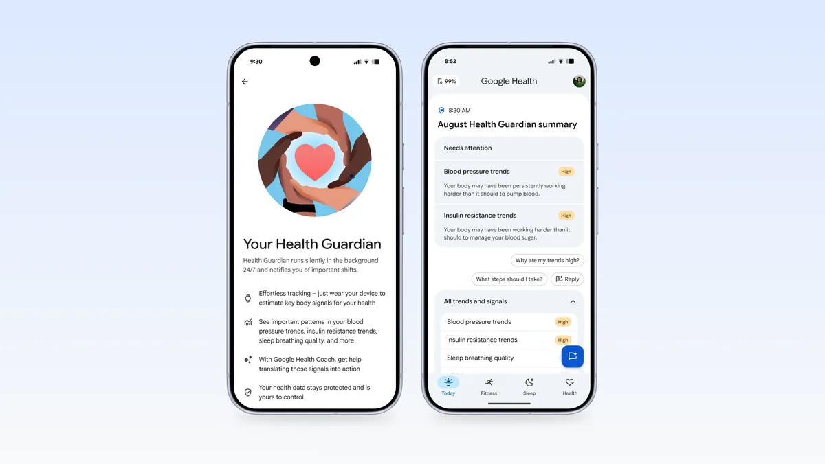 The image shows the Health Guardian features.