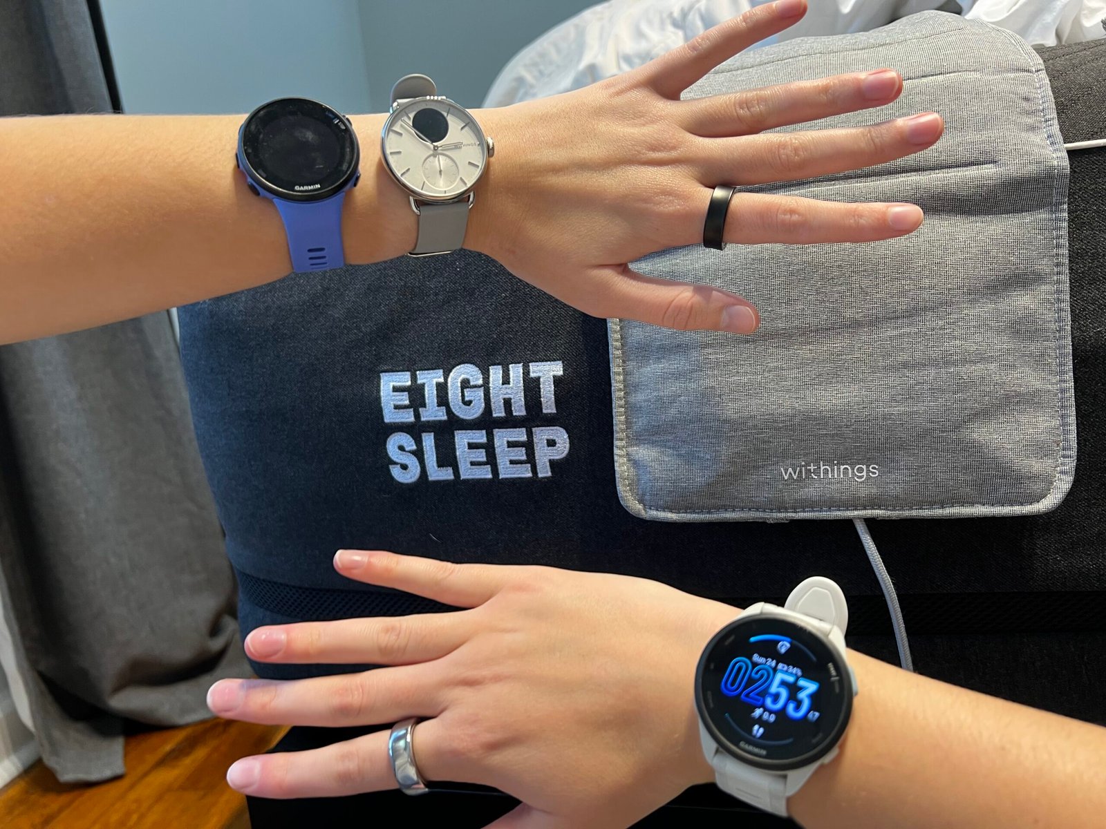 An assortment of sleep trackers