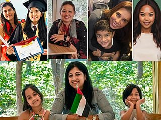 Left (top): Alison Rego, Sabine Muzaffar, Sharrah Khilawala, Nicole Akalla and Chris Baby.