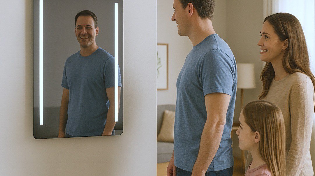 A family uses. NuraLogix's longevity mirror
