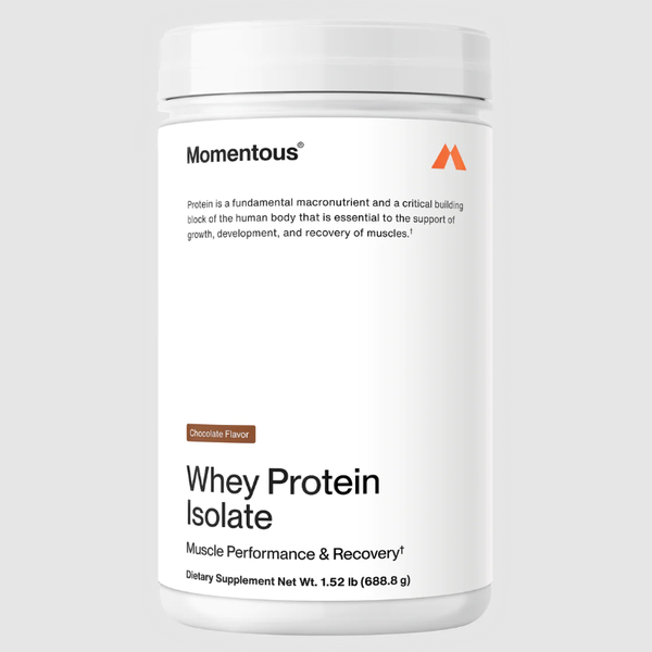 Momentous Grass-Fed Whey Protein Isolate Powder - Chocolate