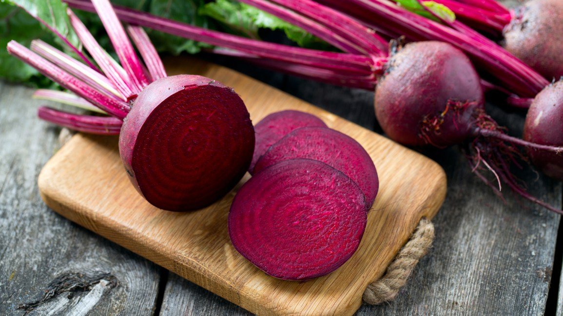 beets on a cutting board