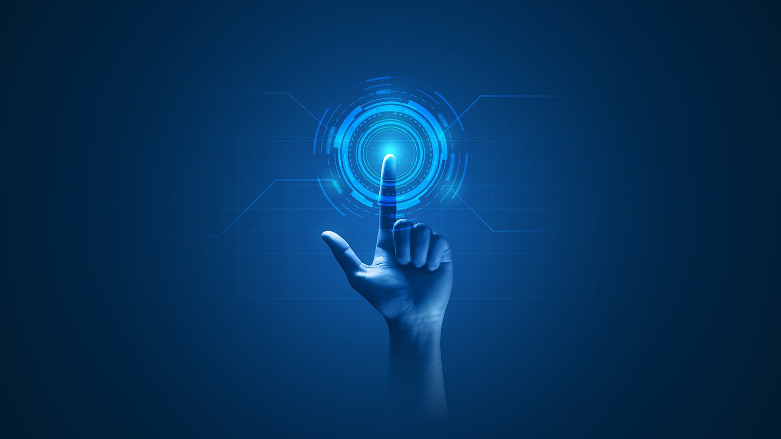 Glowing digital lightbulb symbolising artificial intelligence and financial innovation.
