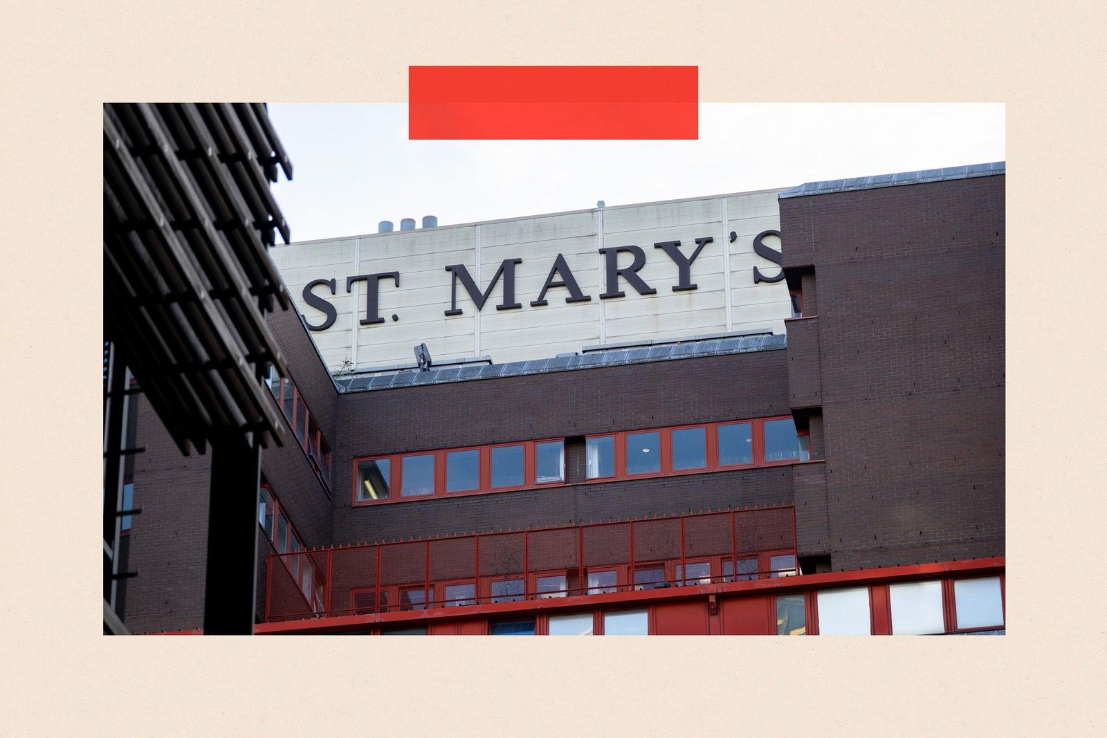 St Mary's Hospital hospital building and sign